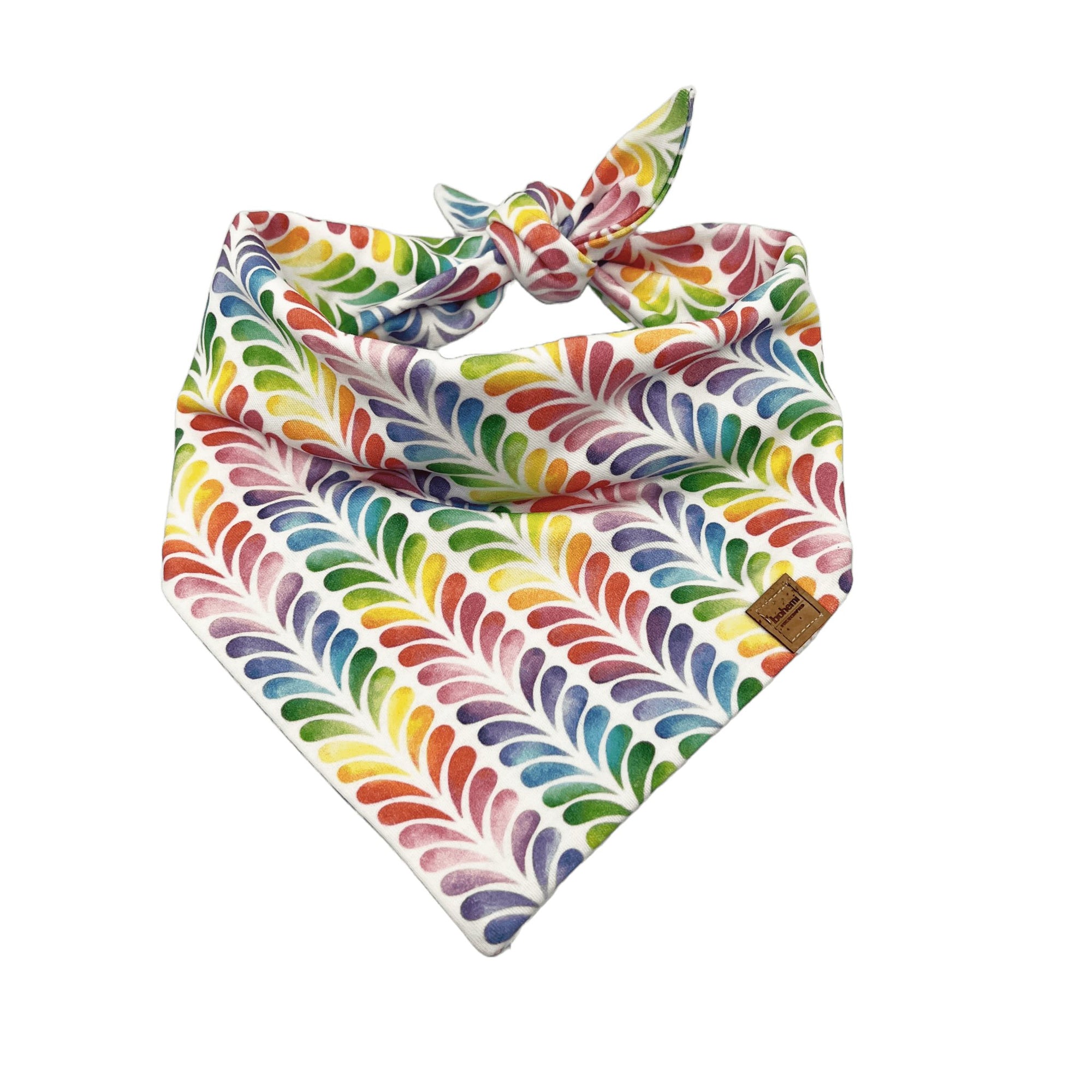 Rainbow Dog Bandana - Organic Cotton - Bohemi