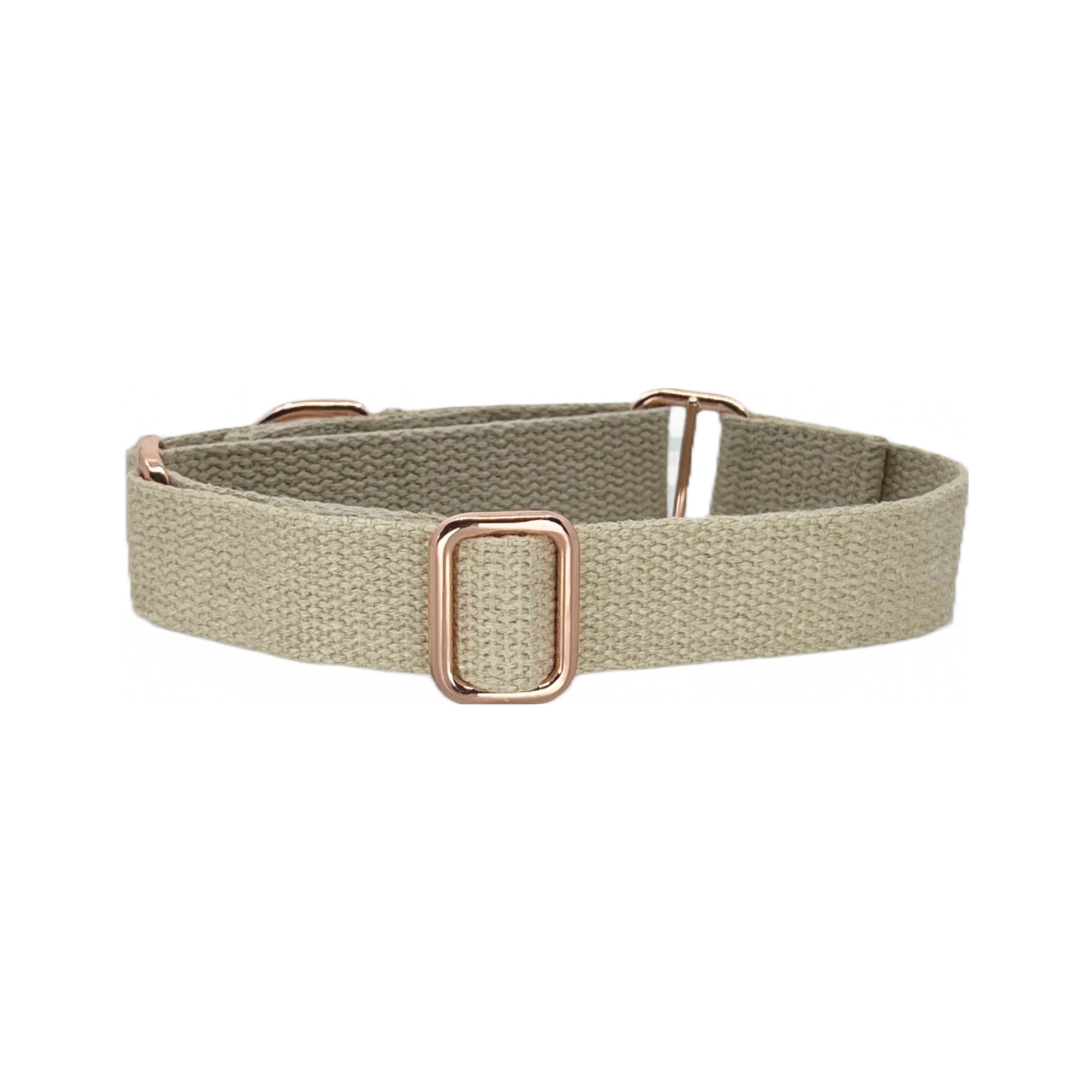 Hemp Martingale Collar &amp; Lead Set ~ Rose Gold