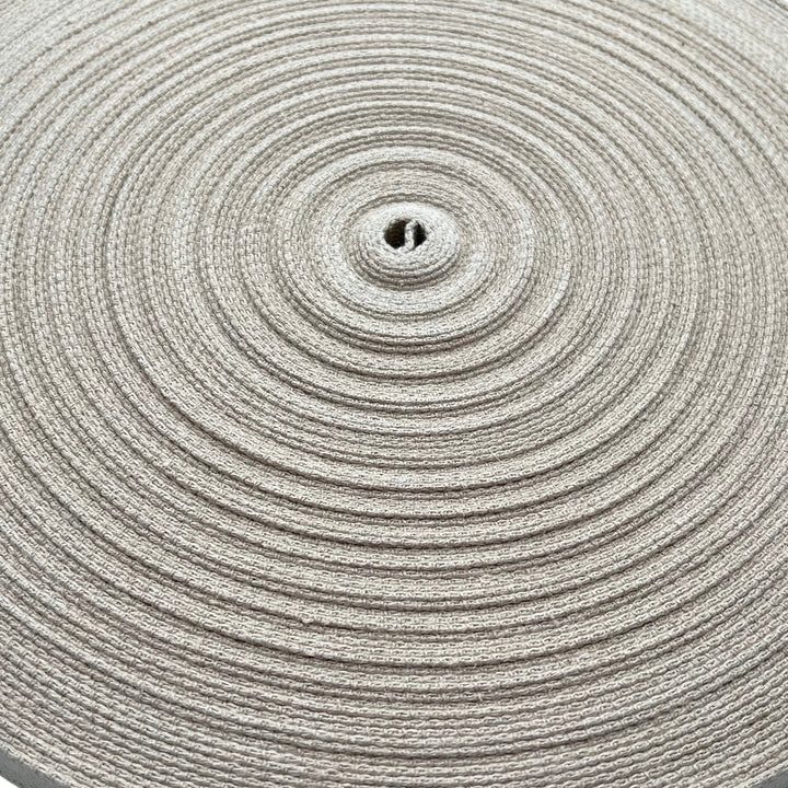 spiral circular pattern made from Bohemi hemp webbing