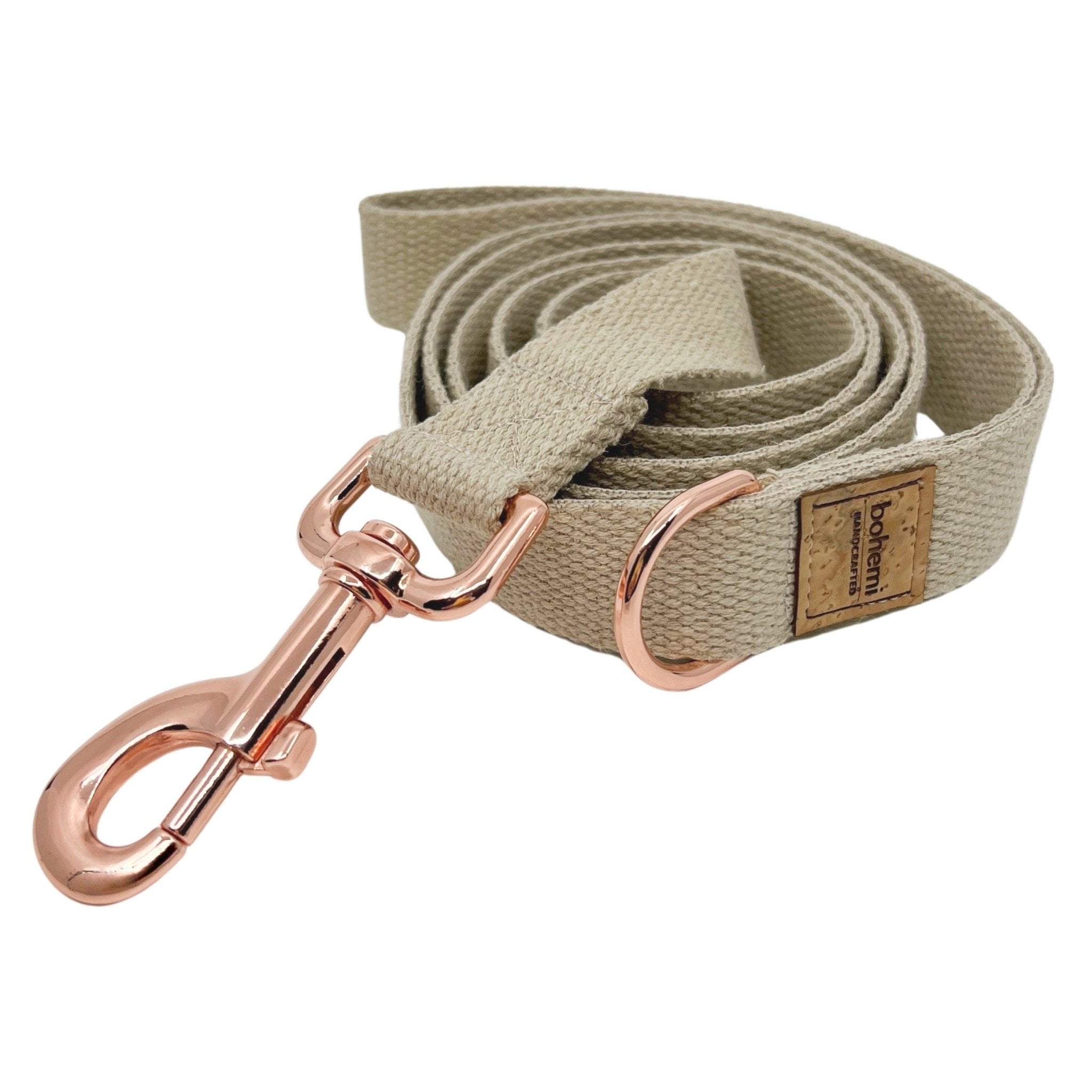 DURABLE Hemp Dog Lead ~ Rose Gold