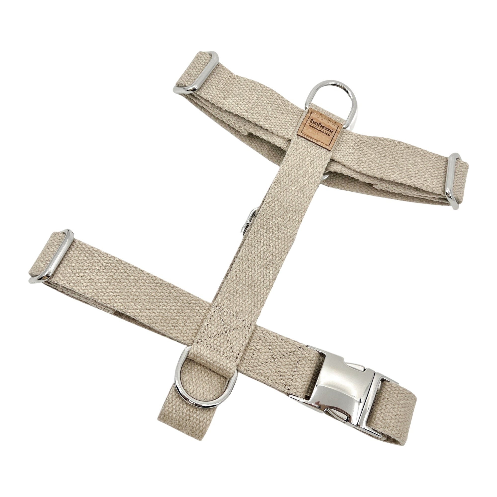 Hemp Dog Harness (Fully Adjustable) ~ Silver - Bohemi