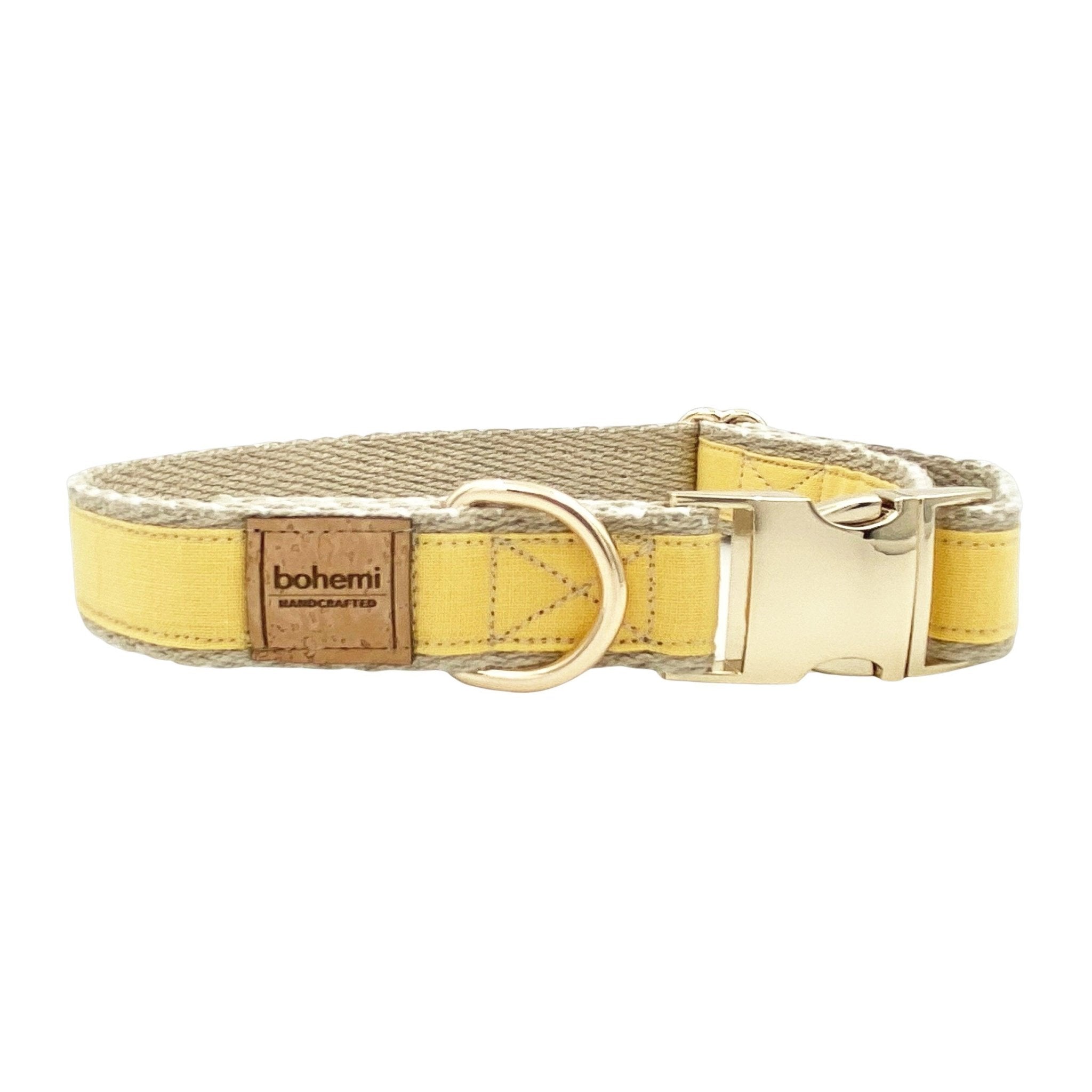 Hemp & Organic Cotton Dog Collar ~ Butter