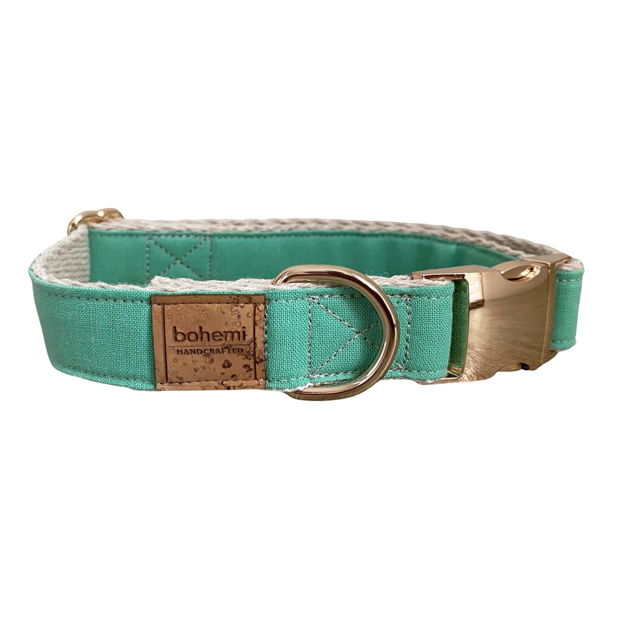Hemp & Organic Cotton Dog Collar ~ Mint