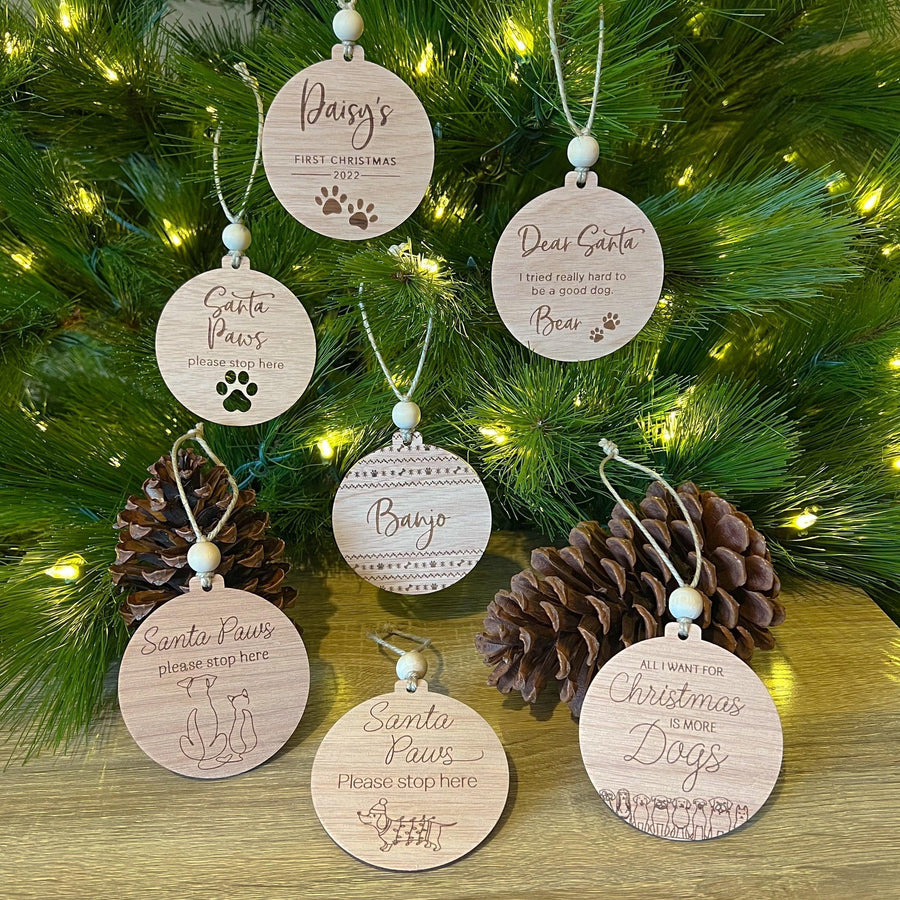 Personalised Wooden Bauble - Dear Santa - Bohemi