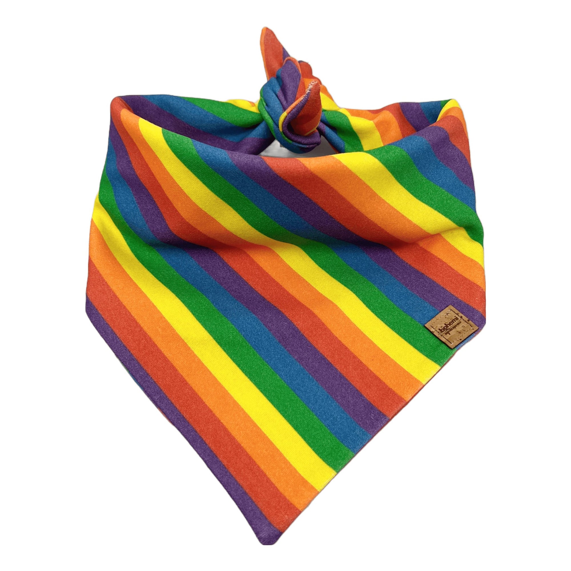 Rainbow Pride Flag Dog Bandana - Organic Cotton - Bohemi