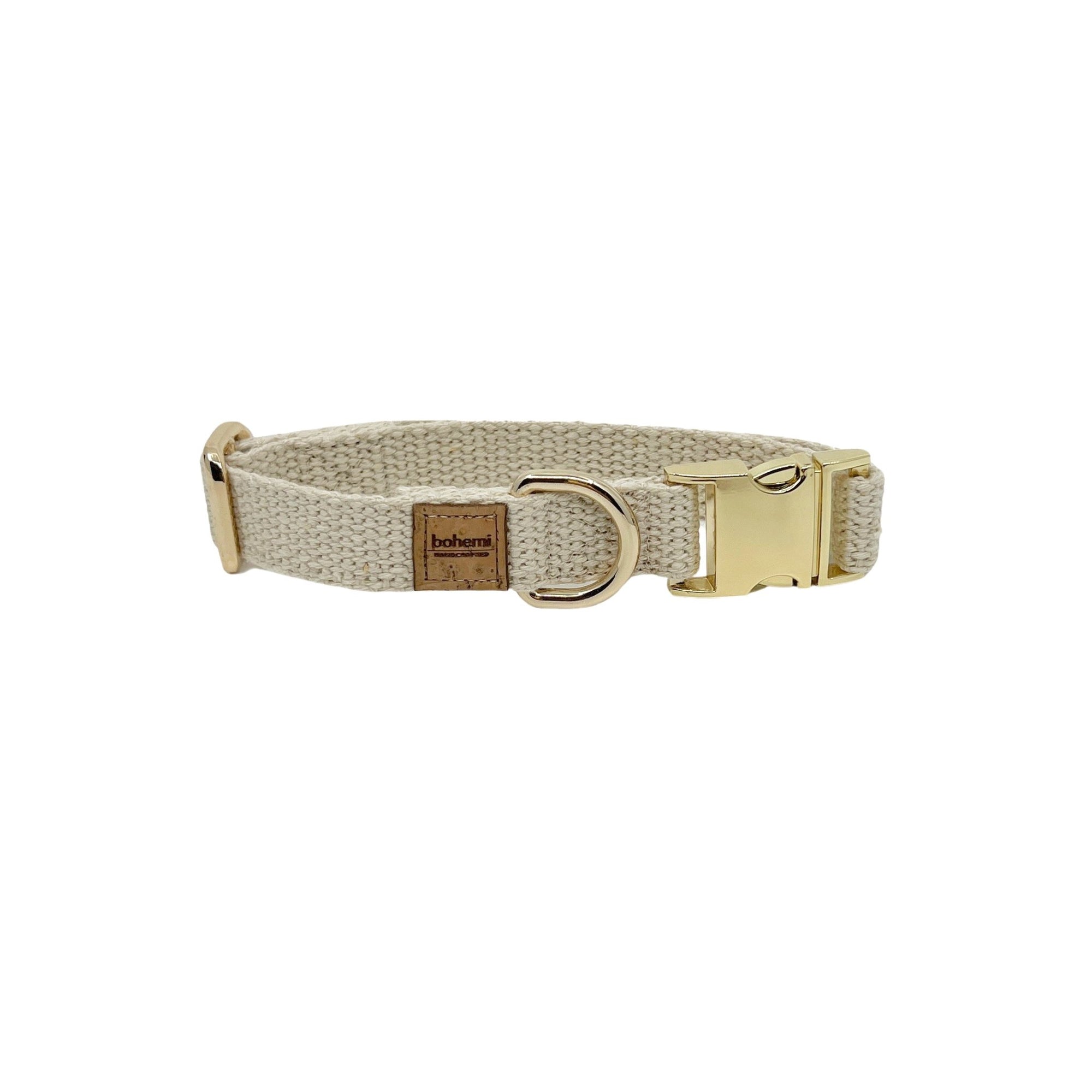 RUSTIC Hemp Dog Collar ~ Gold - Bohemi