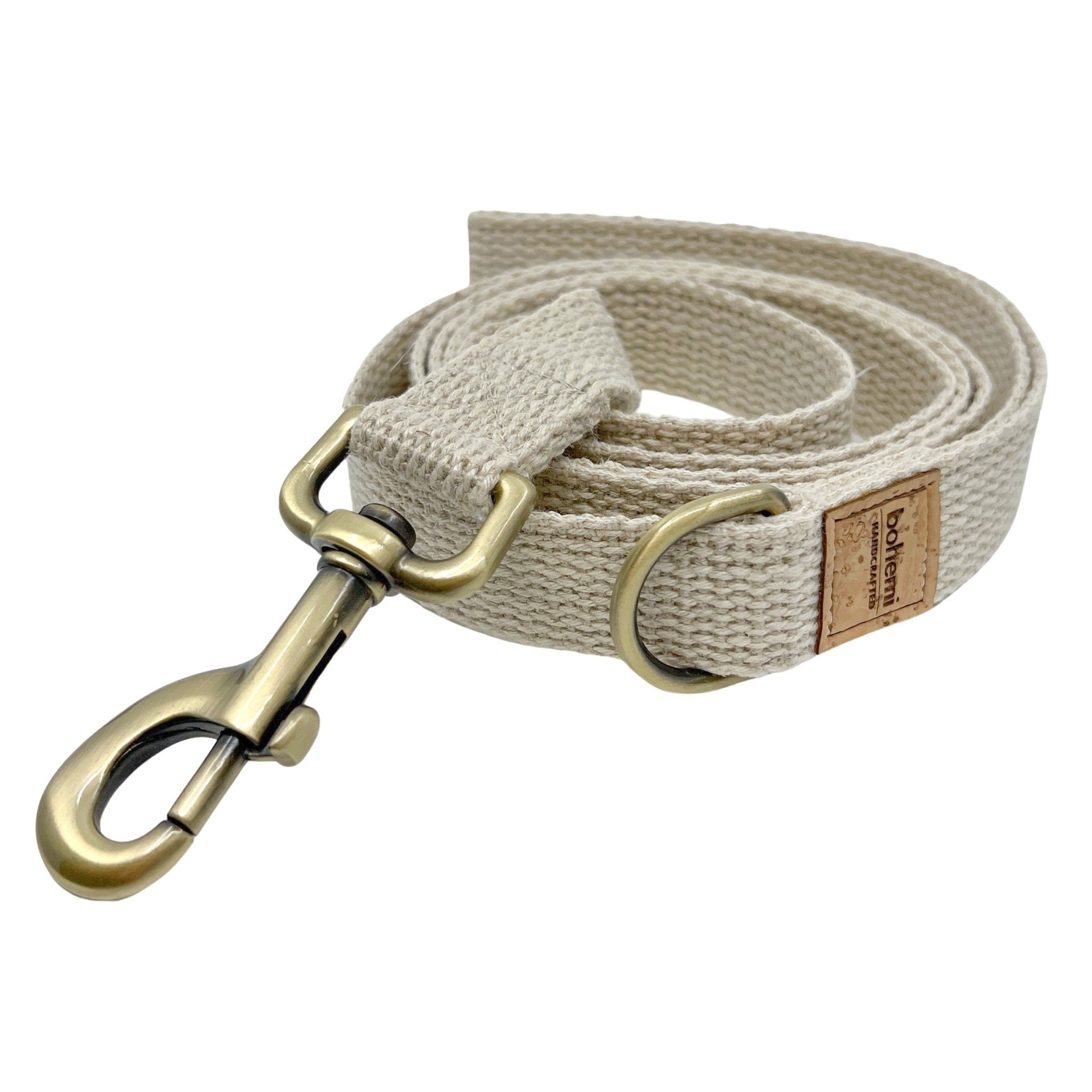 RUSTIC Hemp Dog Lead ~ Brushed Antique