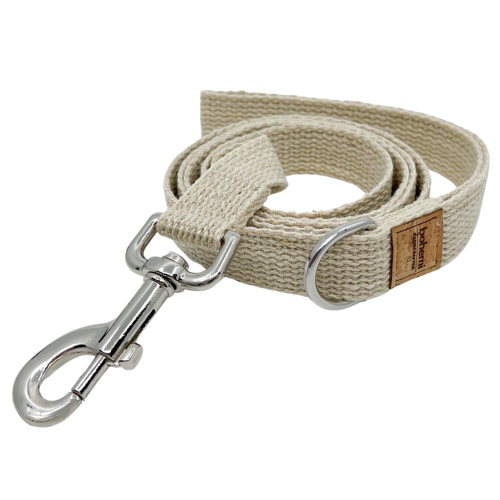RUSTIC Hemp Dog Lead ~ Silver