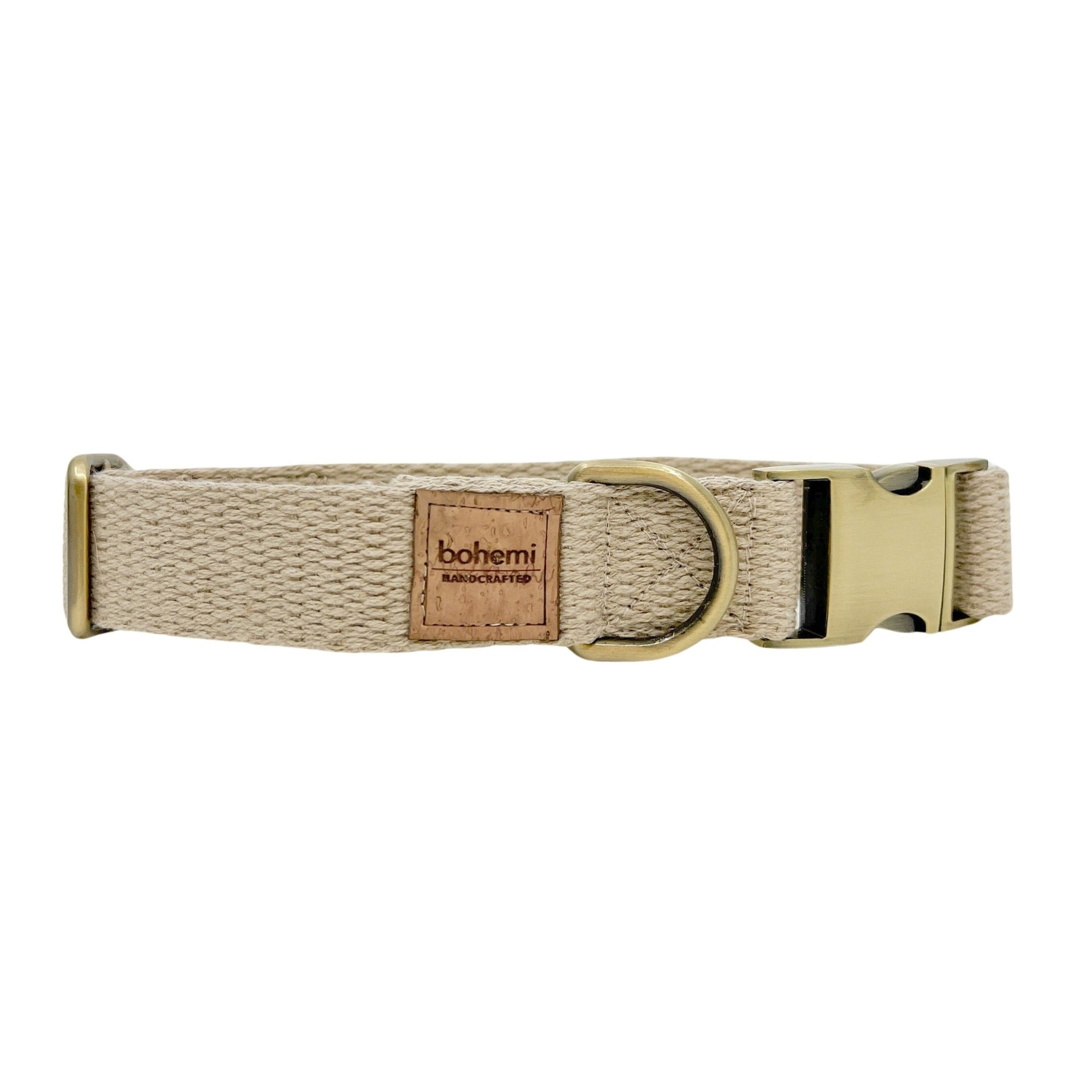 SUPER SOFT Hemp Dog Collar ~ Brushed Antique - Bohemi