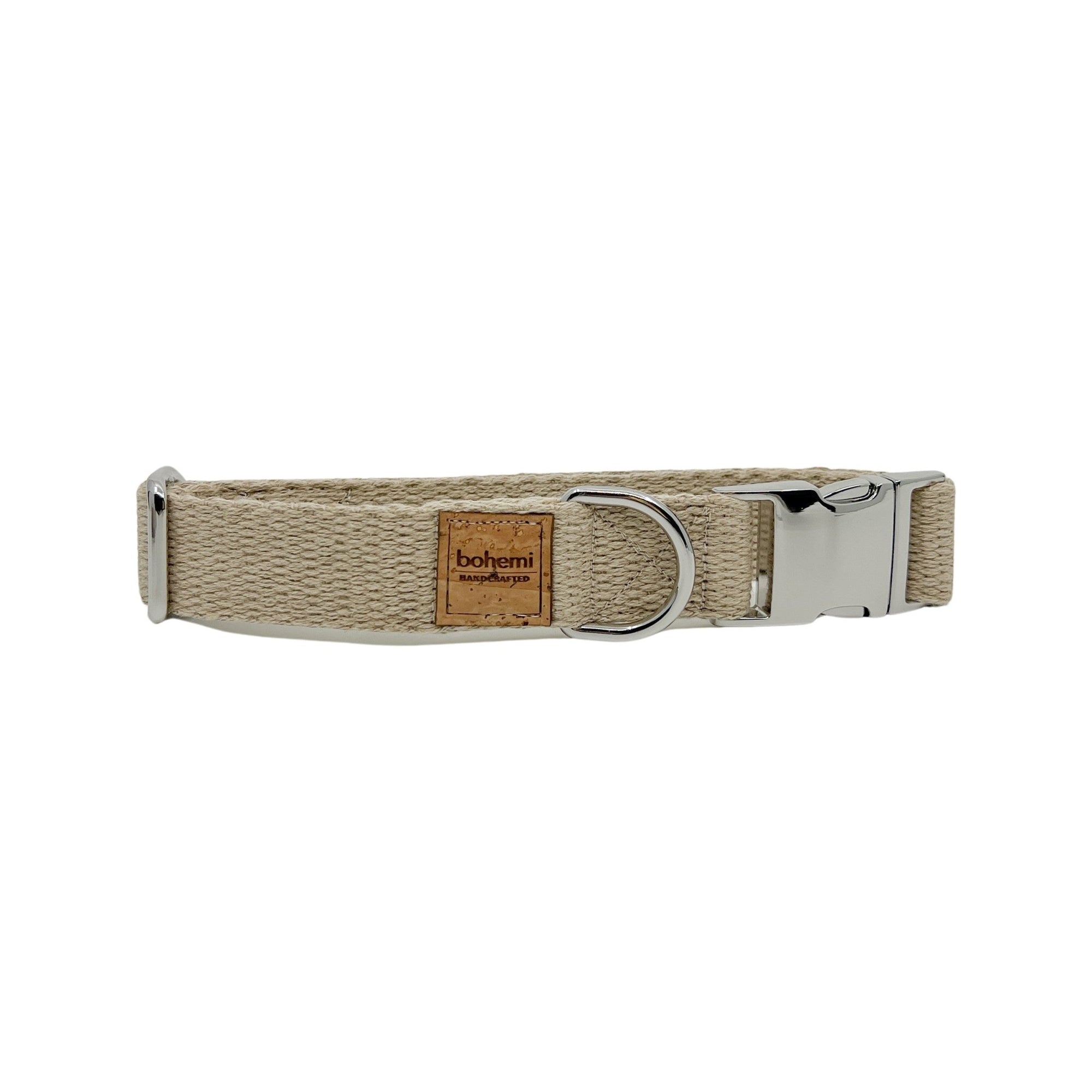 SUPER SOFT Hemp Dog Collar ~ Silver - Bohemi