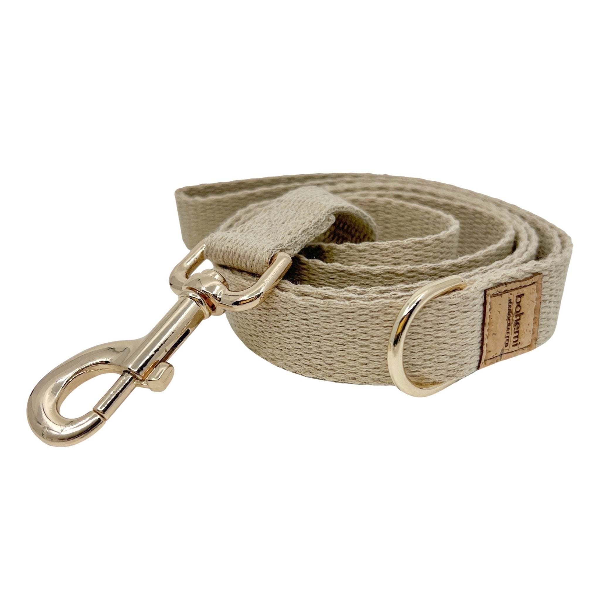 SUPER SOFT Hemp Dog Lead ~ Gold