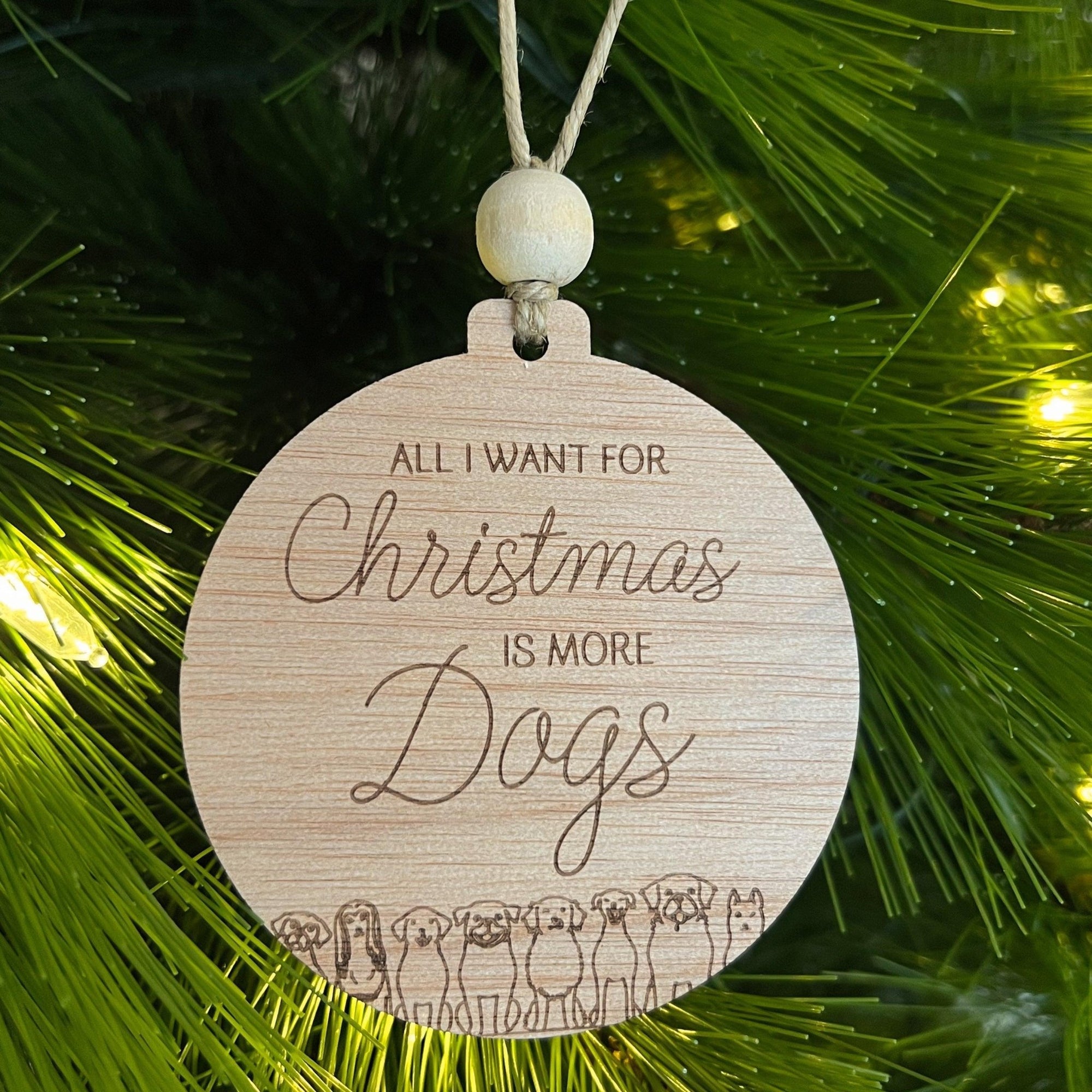 Wooden Christmas Bauble - Dog Lover - Bohemi
