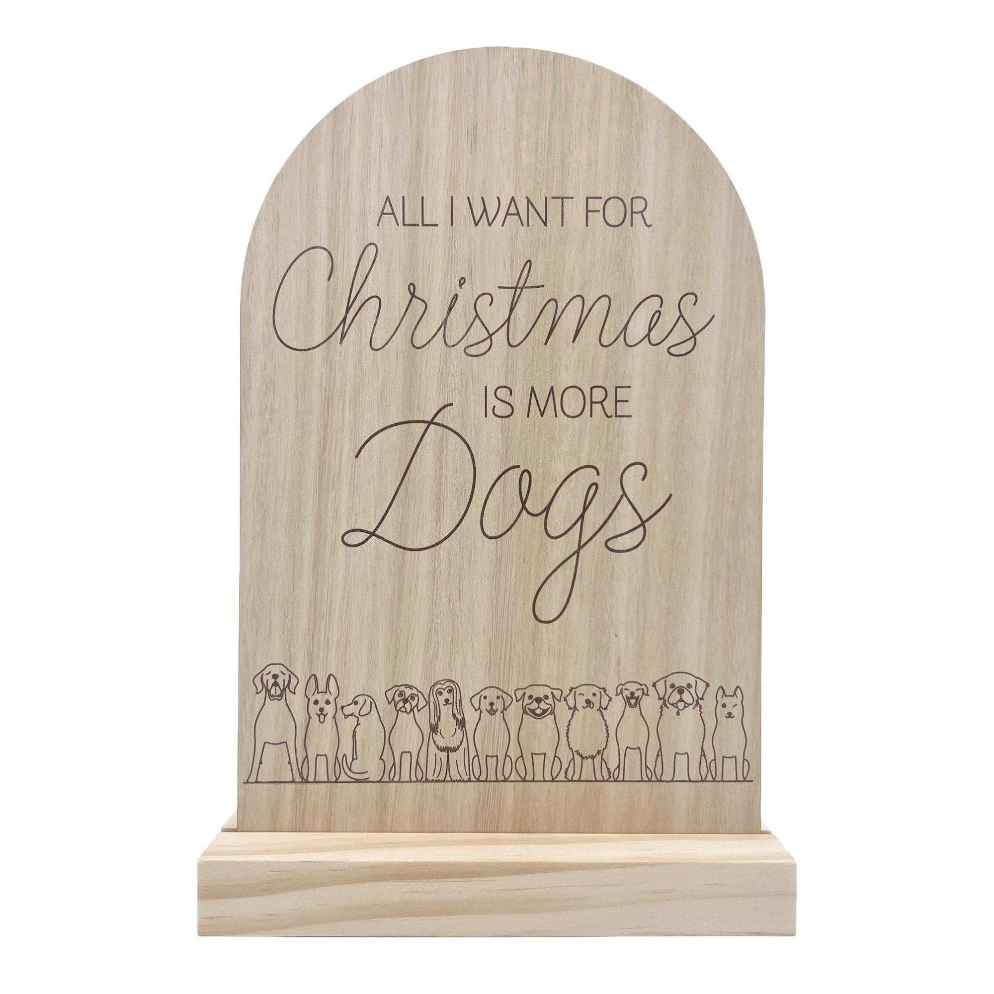 Wooden Christmas Sign - Dog Lover - Bohemi