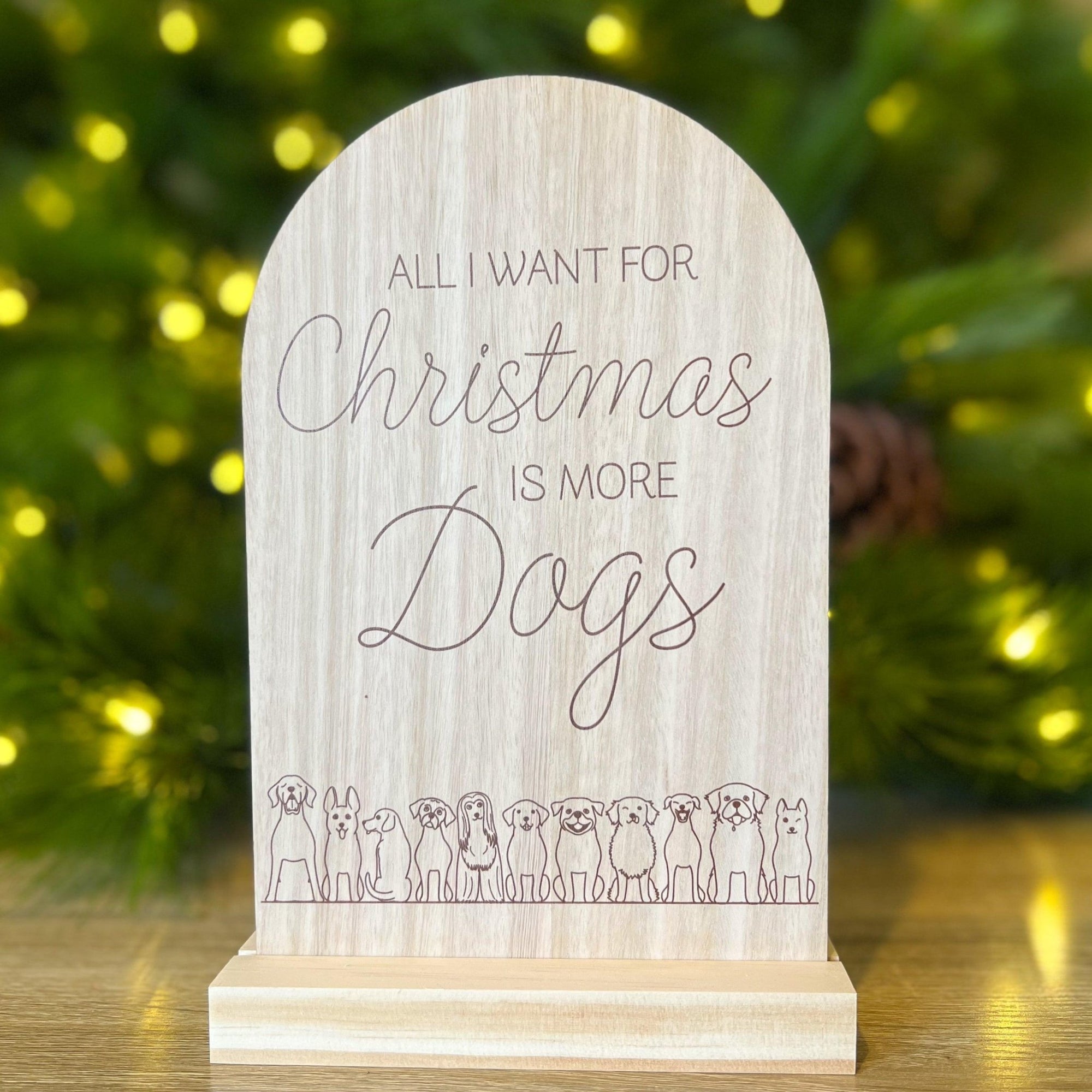 Wooden Christmas Sign - Dog Lover - Bohemi